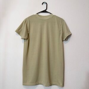 Skilcraft Military T-Shirt Mens M Tan Good Moisture Wicking DLA Troop Support